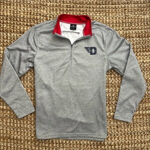 Dayton Flyers Grey Quarter-Zip Pullover (Medium)